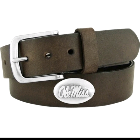 Zep Pro Adult Brown Ole Miss Leather Belt 32 - Picture 1 of 11